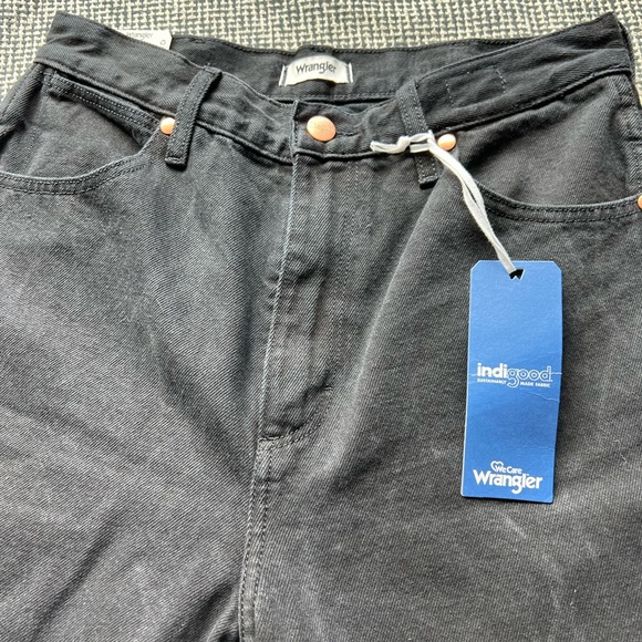 WOMEN'S WILD WEST HIGH RISE STRAIGHT JEAN IN BLACK - Picture 7 of 15